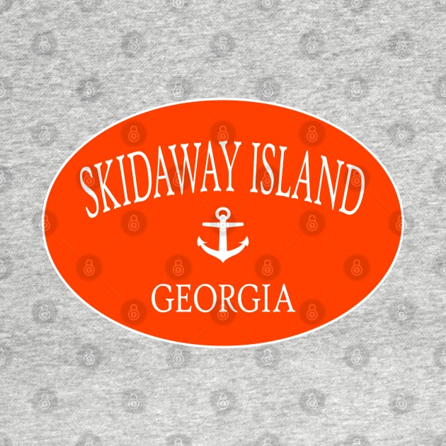 Skidaway Island Georgia Sea Islands Anchor Orange by TGKelly